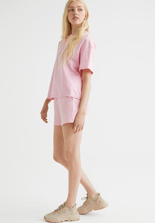 H&M - Boxy T-shirt - light pink