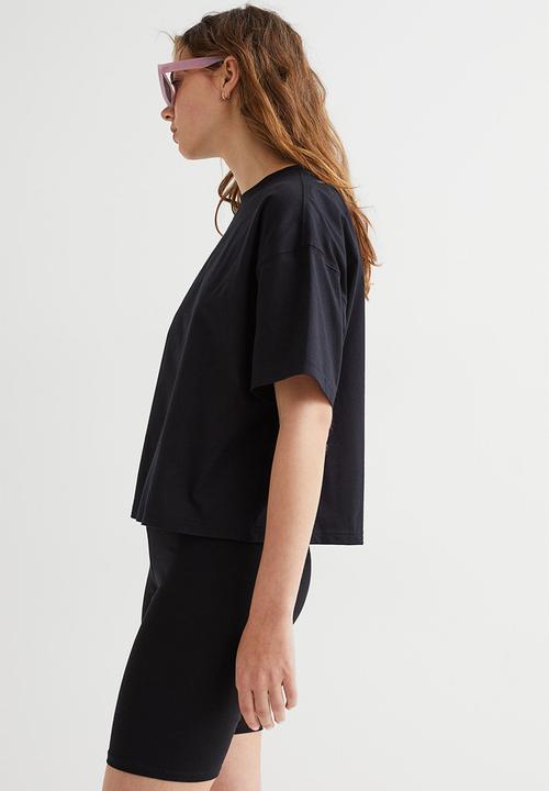 H&M - Boxy T-shirt - black