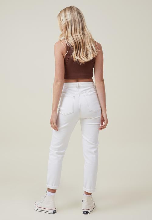 Cotton On - Stretch mom jean - dunes