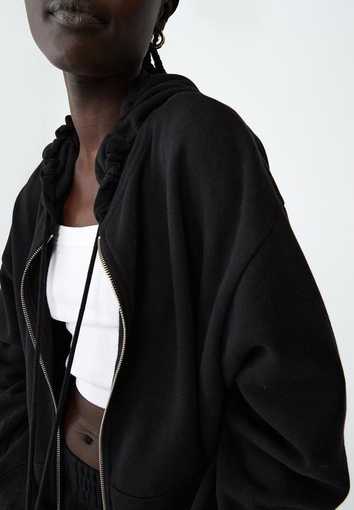 Cotton On - Classic zip-through hoodie - black