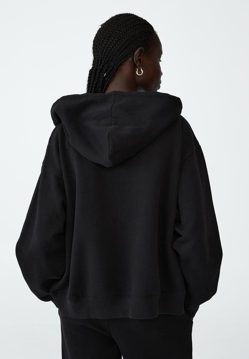 Cotton On - Classic zip-through hoodie - black