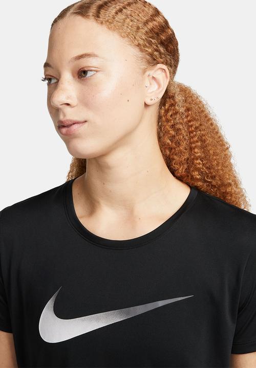 Nike - W nike one dri-fit swoosh hbr short sleeve - black