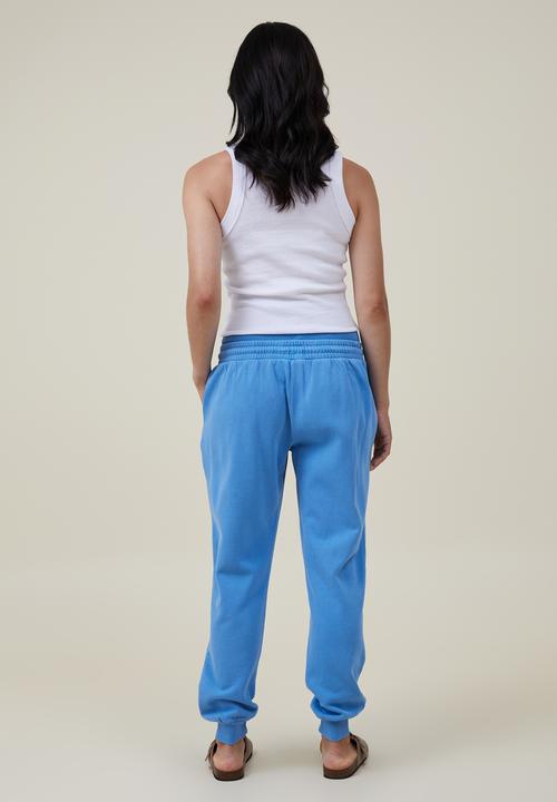 Cotton On - Maternity classic washed trackpant - washed fuzzy blue 