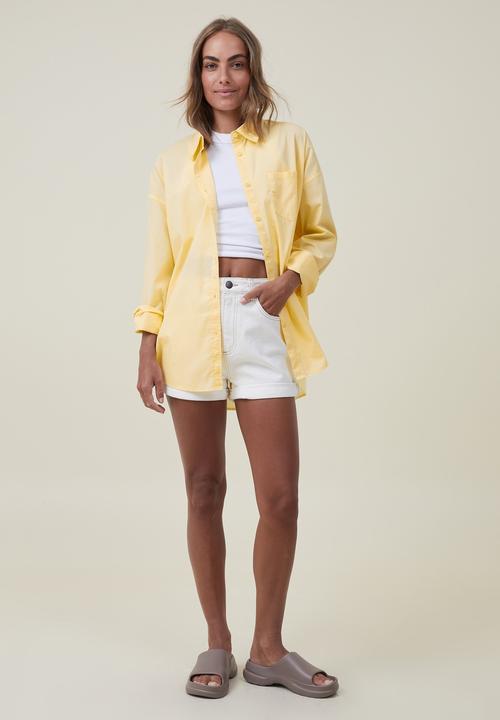 Cotton On - Dad shirt - pale yellow 