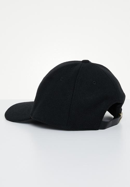 POLO - Mens 6 panel melton peak - black