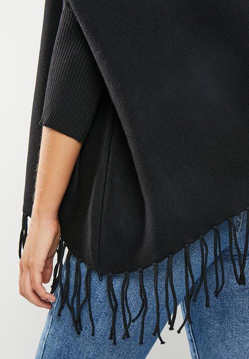 dailyfriday - High neck poncho - black