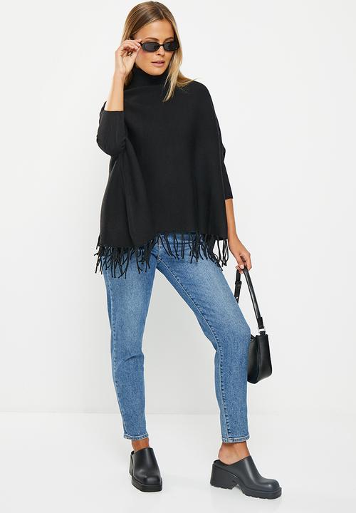 dailyfriday - High neck poncho - black