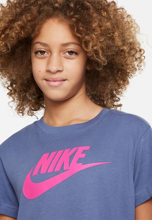 Nike - G nsw tee dptl basic futura - diffused blue & active pink
