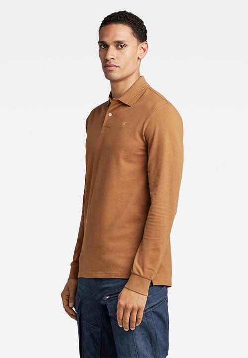 G-STAR - Dunda core polo long sleeve - oxide ocre