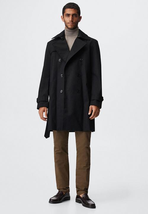 MANGO - Parka coat tango - black