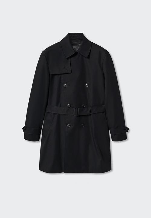 MANGO - Parka coat tango - black