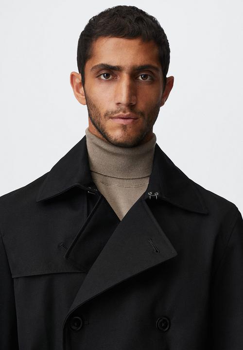 MANGO - Parka coat tango - black