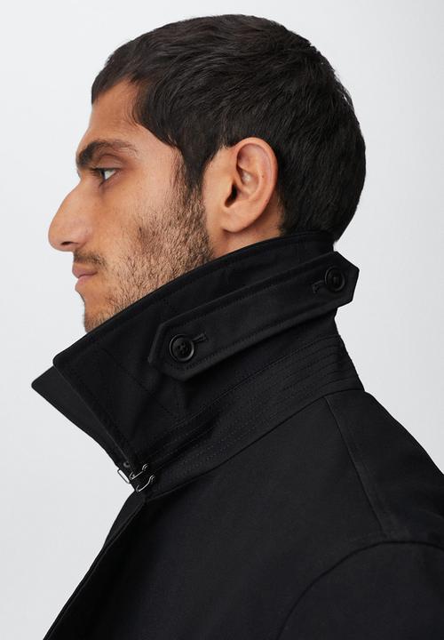 MANGO - Parka coat tango - black