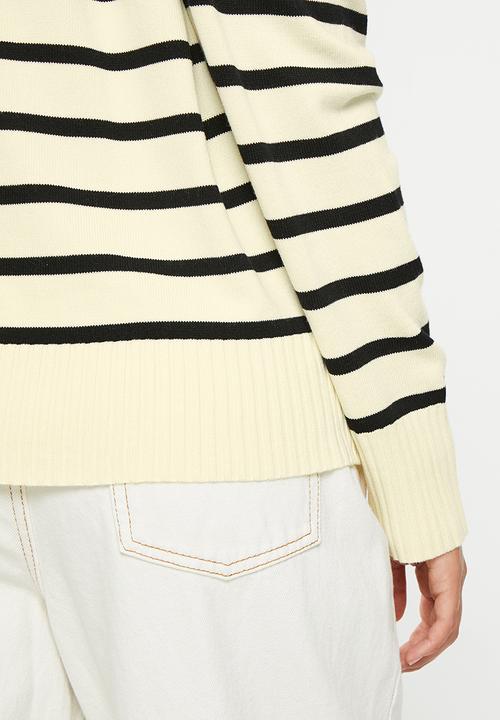 dailyfriday - Collared jumper - black stipe