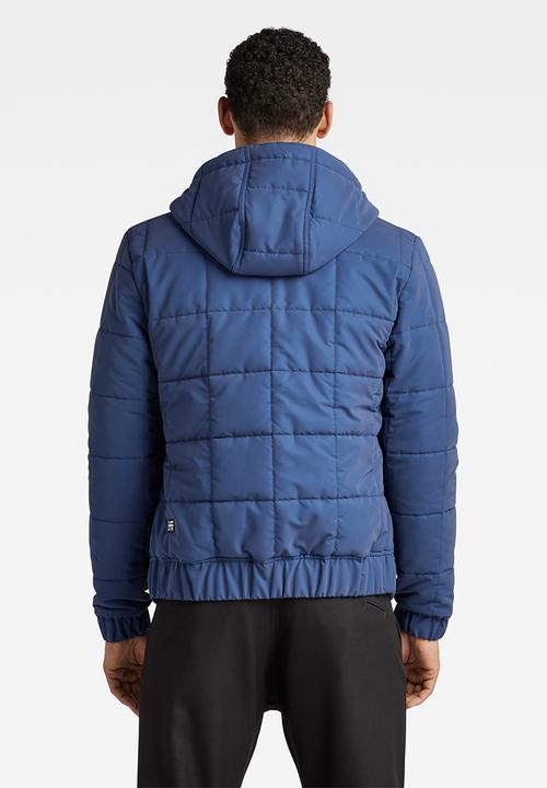 G-STAR - Meefic sqr quilted hdd jkt - reflective sea blue