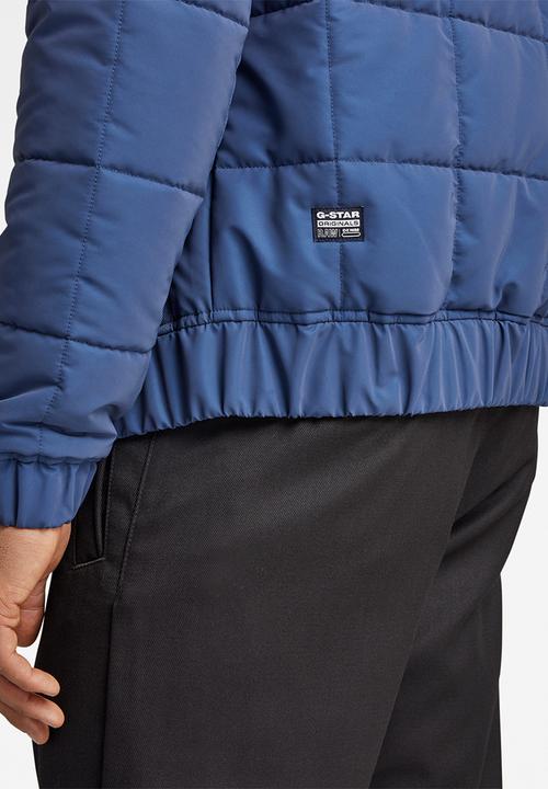 G-STAR - Meefic sqr quilted hdd jkt - reflective sea blue