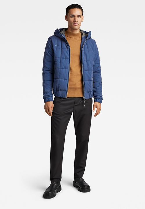 G-STAR - Meefic sqr quilted hdd jkt - reflective sea blue