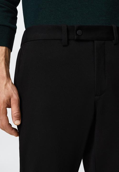 MANGO - Trousers polen - black