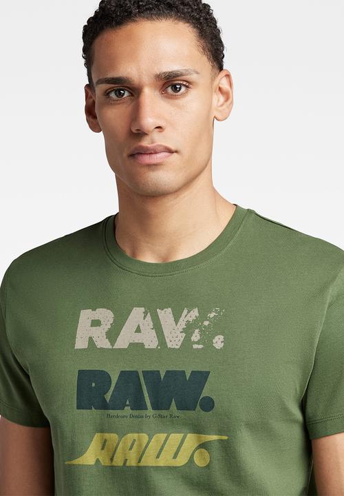 G-STAR - Triple raw r T-shirt - dk nuri green