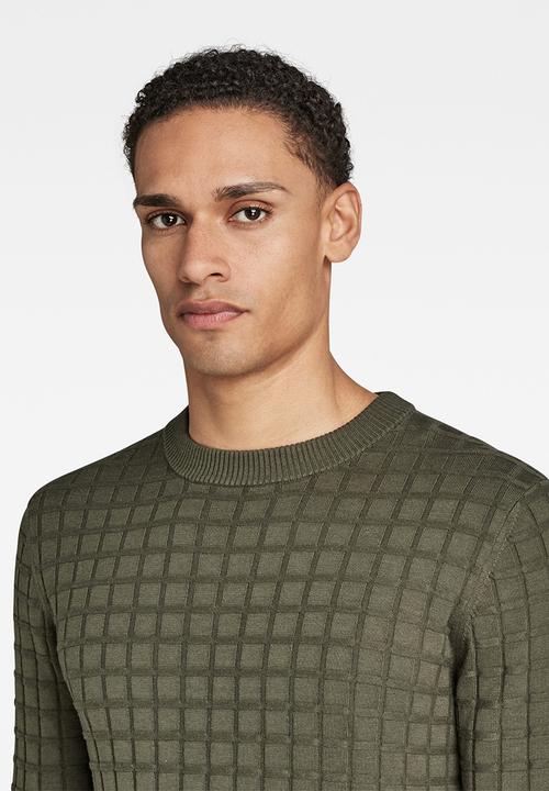 G-STAR - Table r knit - dk bronze green