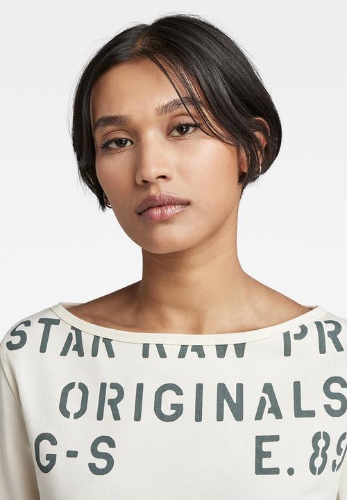 G-STAR - Stencil Graphic Top Wmn - Papyrus