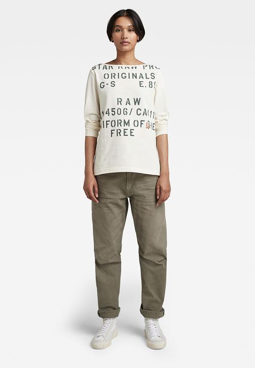 G-STAR - Stencil Graphic Top Wmn - Papyrus