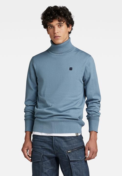 G-STAR - Premium core turtle knit - azul