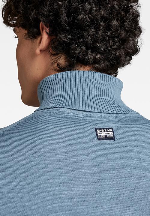 G-STAR - Premium core turtle knit - azul