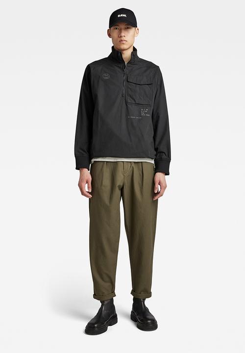 G-STAR - Half zip overshirt - dk black