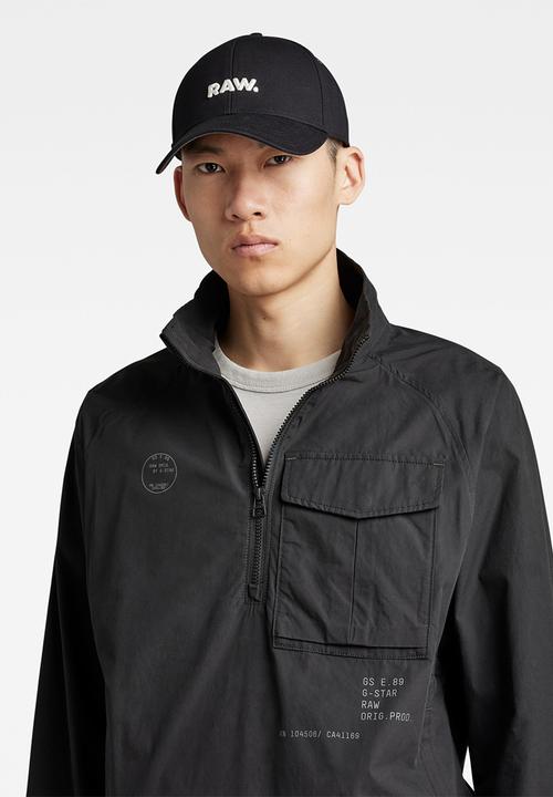 G-STAR - Half zip overshirt - dk black