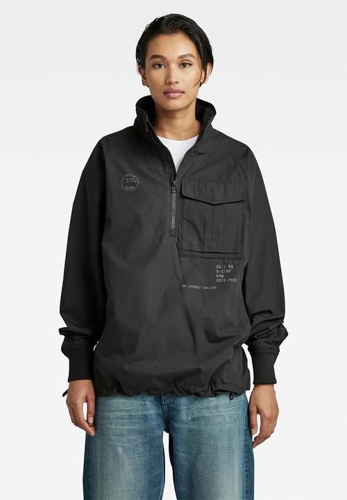 G-STAR - Half zip overshirt - dk black