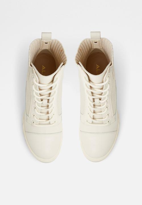 ALDO - Rebel leather boot - open white