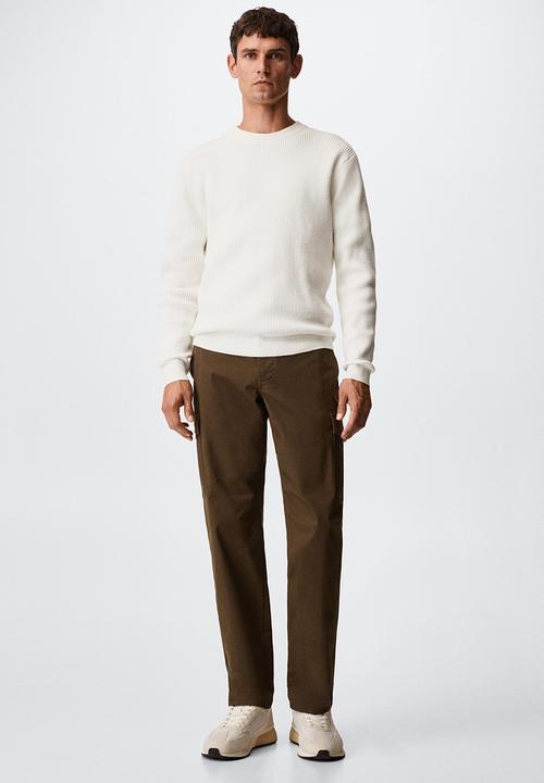 MANGO - Trousers cargo pkt daniel - brown 