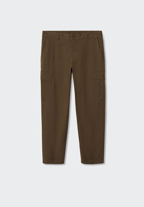 MANGO - Trousers cargo pkt daniel - brown 