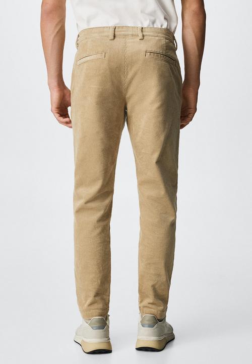 MANGO - Trousers berdam - beige