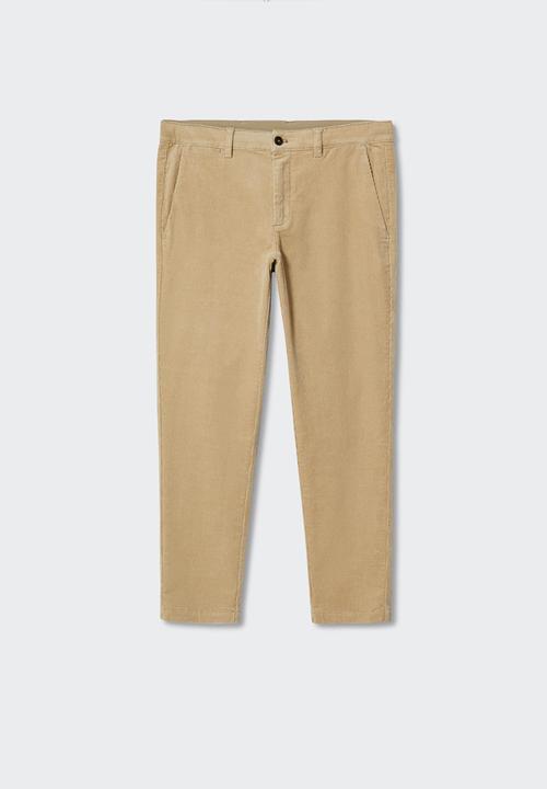 MANGO - Trousers berdam - beige