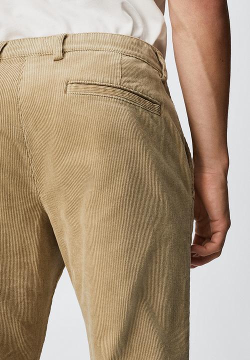 MANGO - Trousers berdam - beige