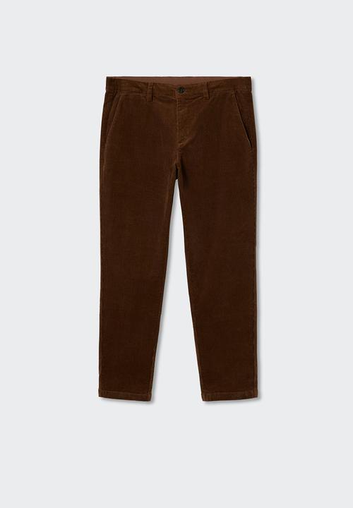 MANGO - Trousers berdam - tobacco brown