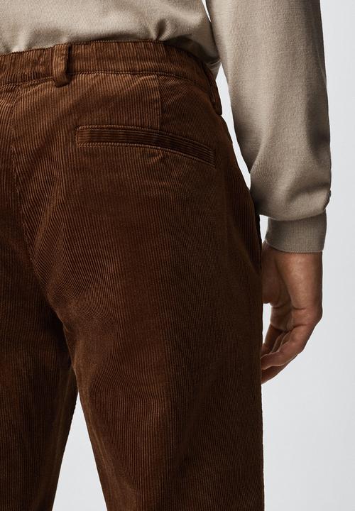 MANGO - Trousers berdam - tobacco brown