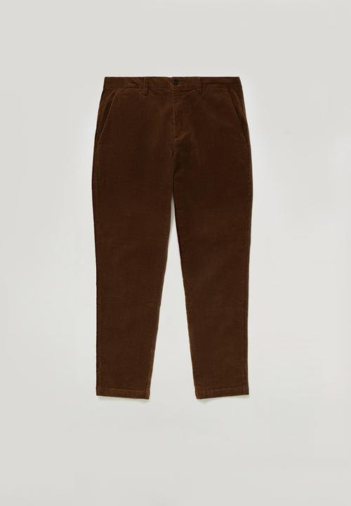 MANGO - Trousers berdam - tobacco brown