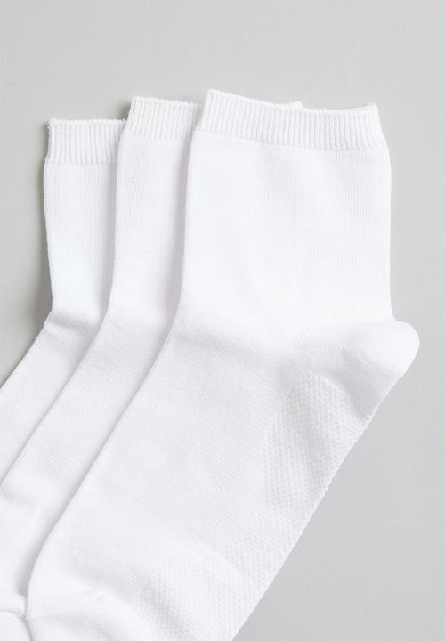 Superbalist - 3 pack socks - white