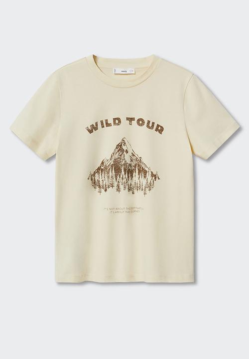 MANGO - T-shirt arizona - light beige
