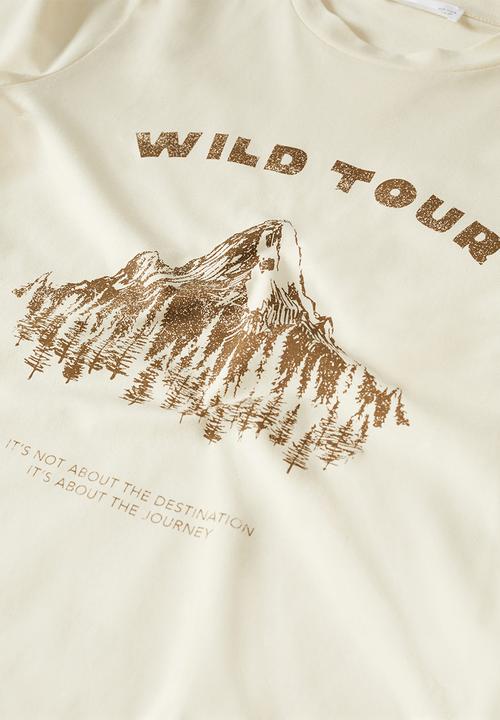 MANGO - T-shirt arizona - light beige