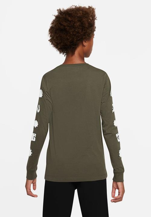 Nike - U nsw ls tee boxy sleeve sp23 - cargo khaki