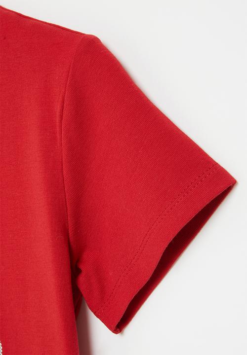 SISSY BOY - Heart throb: regular fit top with short sleeves - red