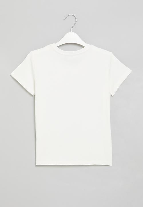 SISSY BOY - Heart throb: regular fit top with short sleeves - off white