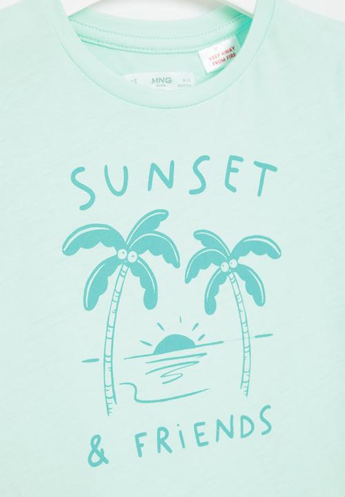 MANGO - T-shirt playa - green