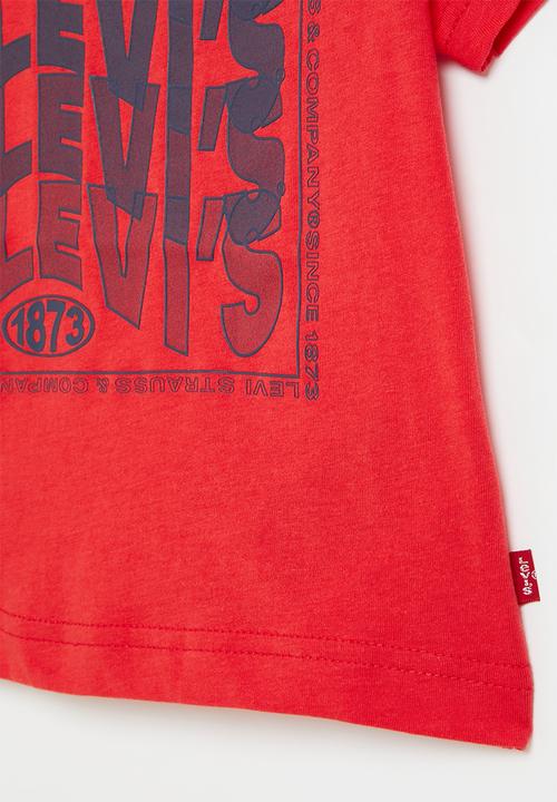Levi’s® - Lvb wavy logo tee shirt - tomato