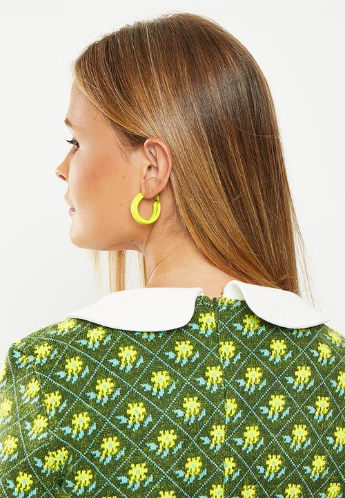 Glamorous - Peterpan collar mini dress - green