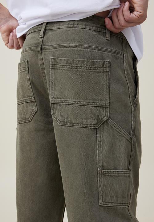 Cotton On - Baggy jean - worker washed olive